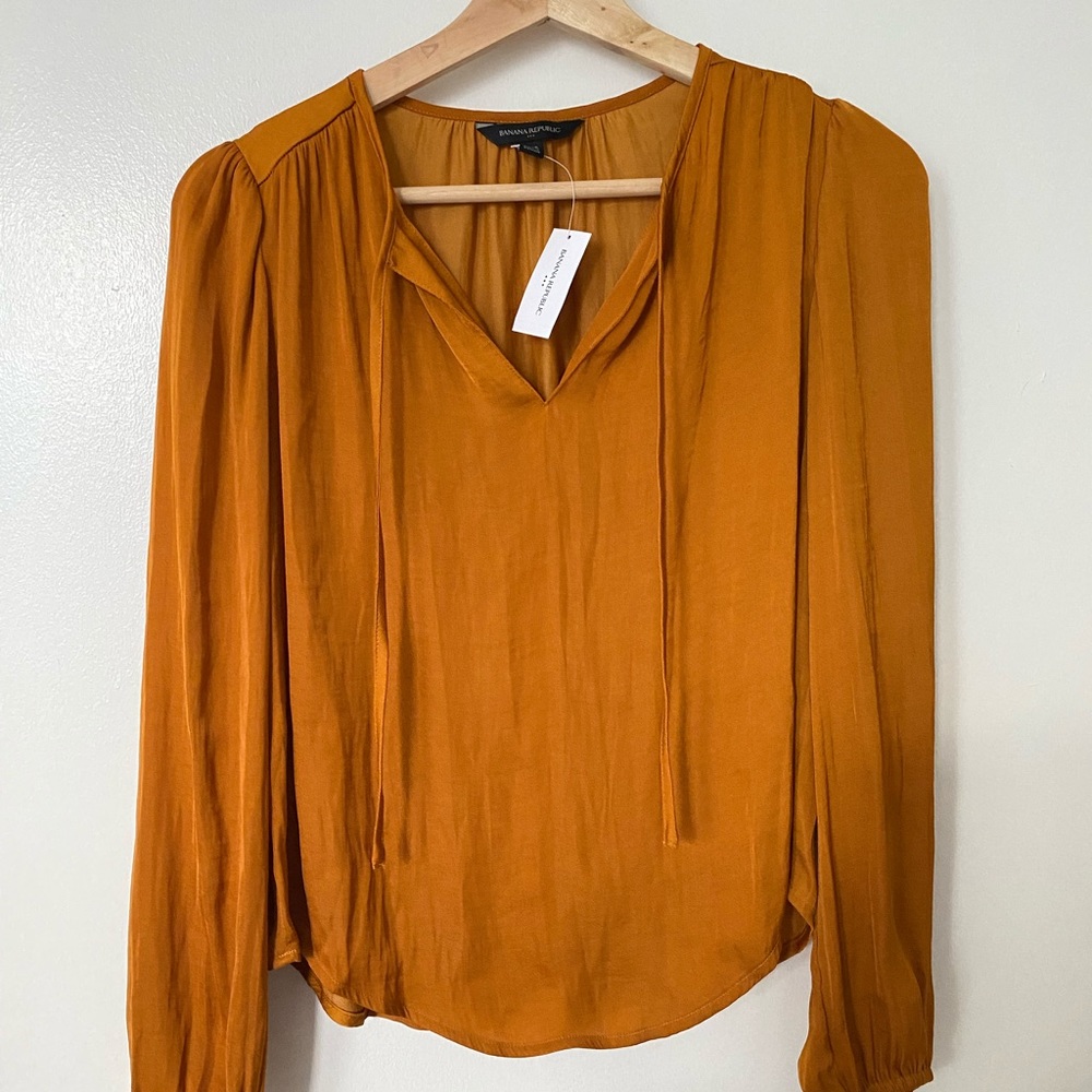 Banana republic blouses, new with tag, xxs, orange